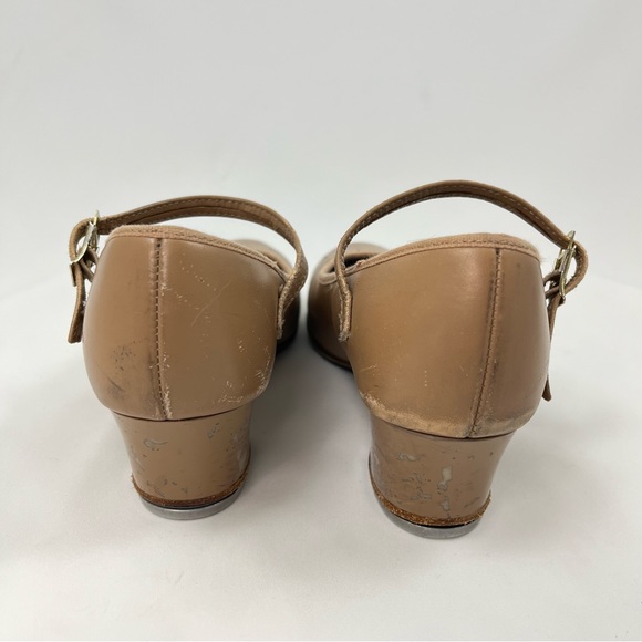 Capezio 455CAR Leather Caramel Character Tap Shoes Ladies 4.5 / Child 2 - 2.5 - Picture 8 of 11